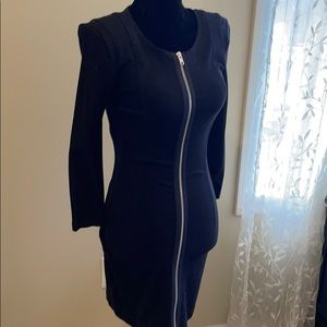 Theory black zipper dress. NWT